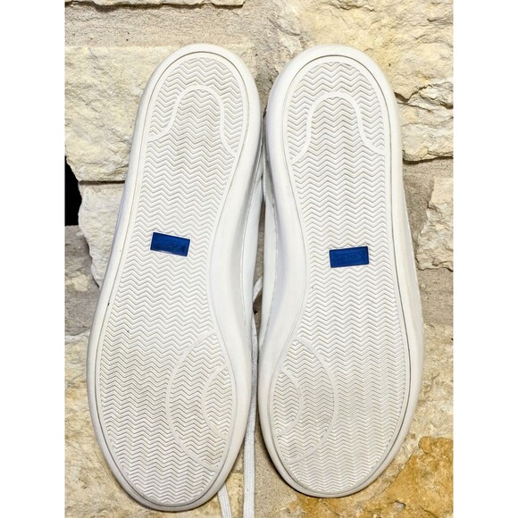 Kate Spade New York Keds White Leather Leopard Trim Lace Up‎ Sneakers Women Sz 8 - Picture 5 of 7